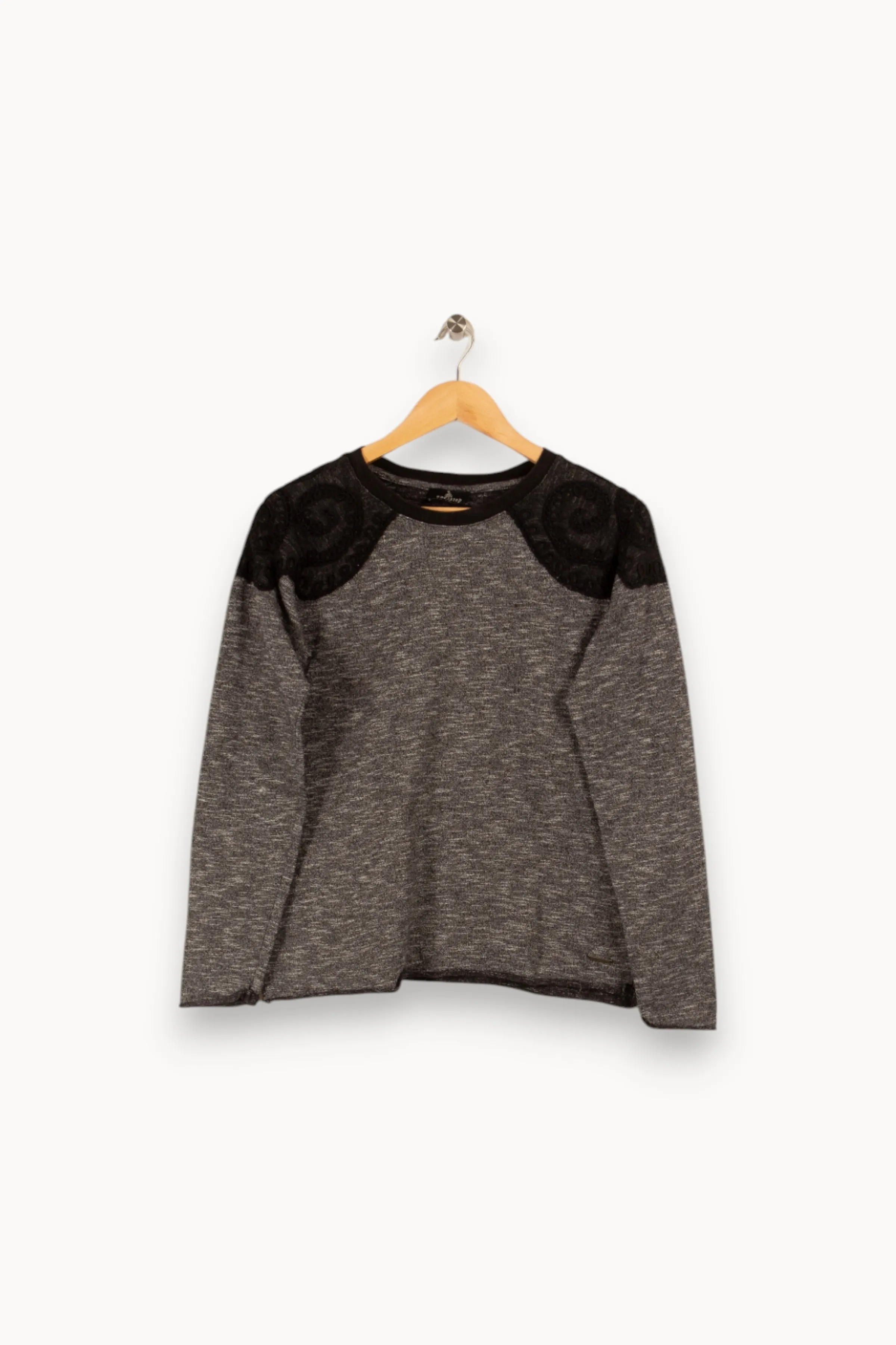 Sweat gris bimatière - Taille M/38