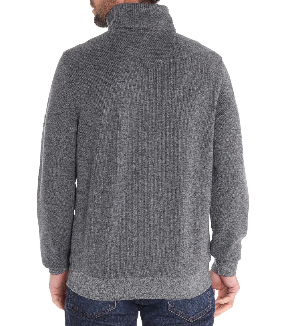 Sweat La Squadra coton avec manches longues et col camionneur  gris