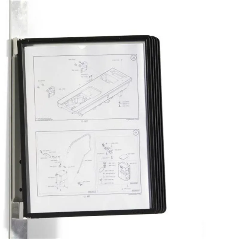 Systeme de présentation mural magnétique à 5 pochettes - kit complet