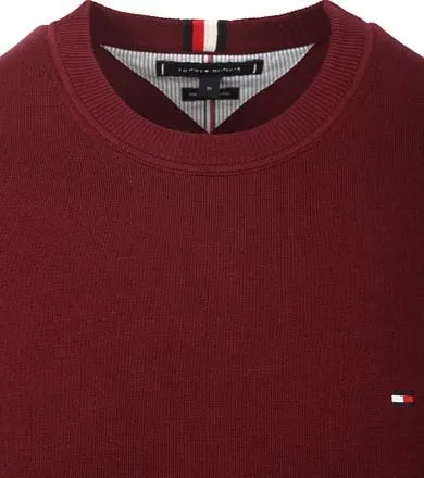 Tommy Hilfiger Pull Bordeaux Rouge MW0MW21316-0KQ commander 
