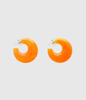 VANESSA BARONI Partager  Boucles d'oreilles Moon Neon Orange Marble  
