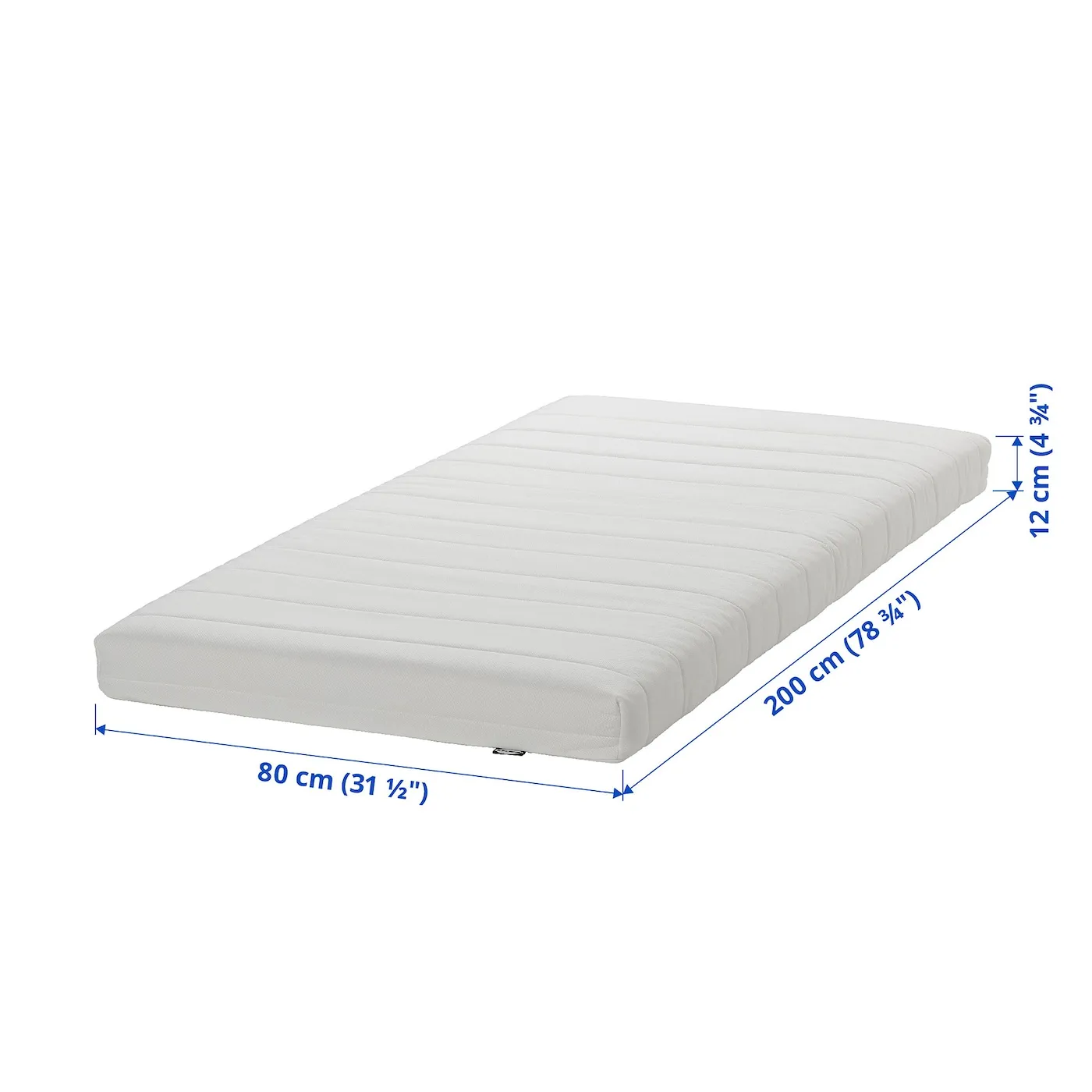ÅFJÄLL matelas en mousse, ferme/blanc, 80x200 cm 